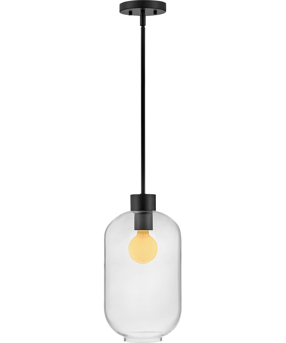Greer 1-Light Small Pendant in Black