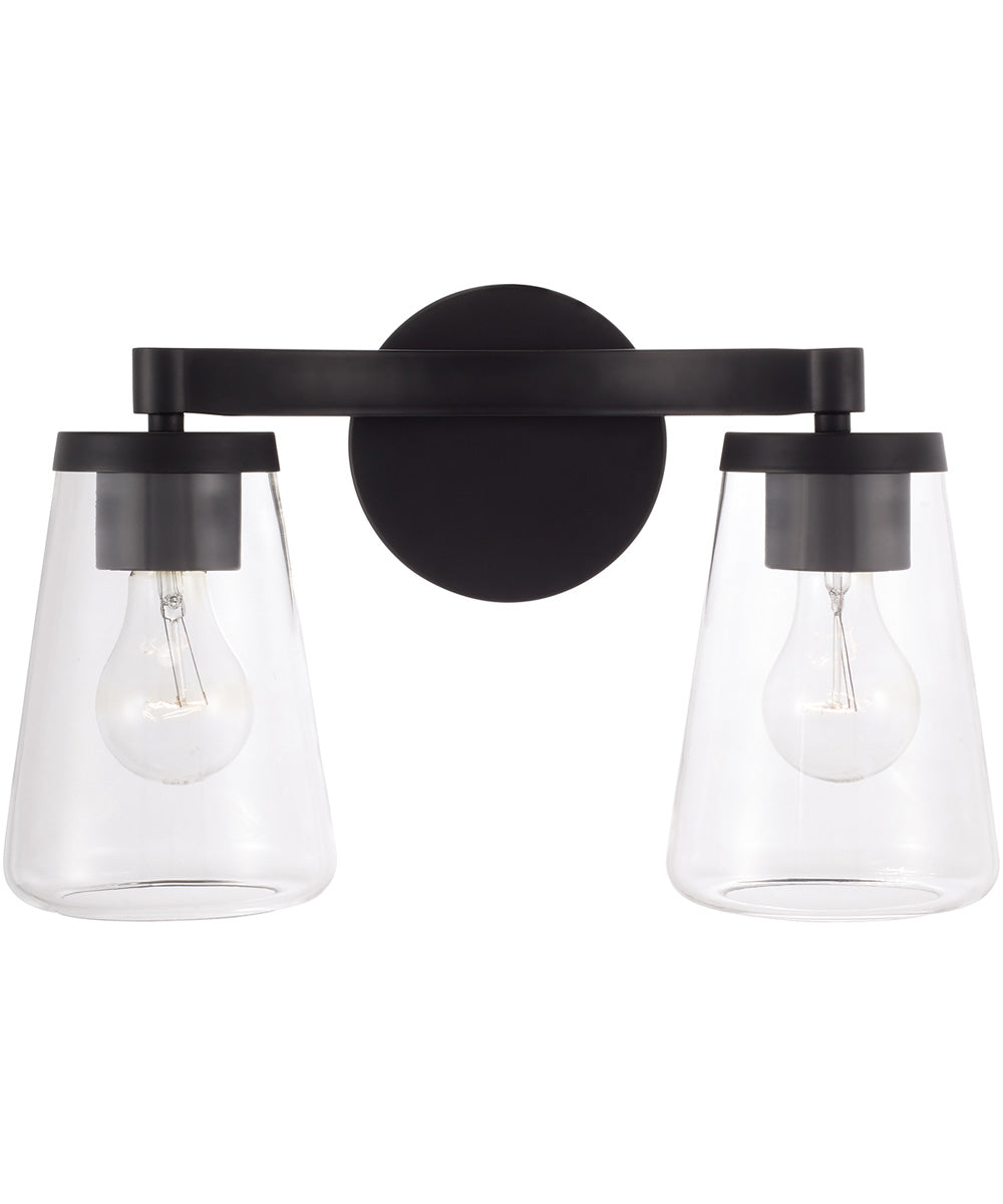 Aaron 2-Light Vanity Matte Black