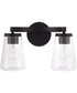 Aaron 2-Light Vanity Matte Black