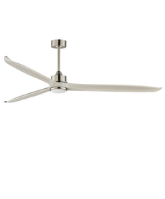 Woodwind 80 inch Solid Wood Blade Fan W LED Satin Nickel