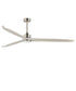 Woodwind 80 inch Solid Wood Blade Fan W LED Satin Nickel