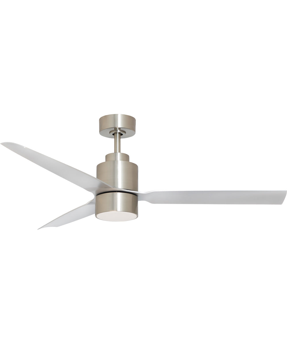 Falcon AC Damp 52 inch In/Out Fan w LED Light Kit Satin Nickel
