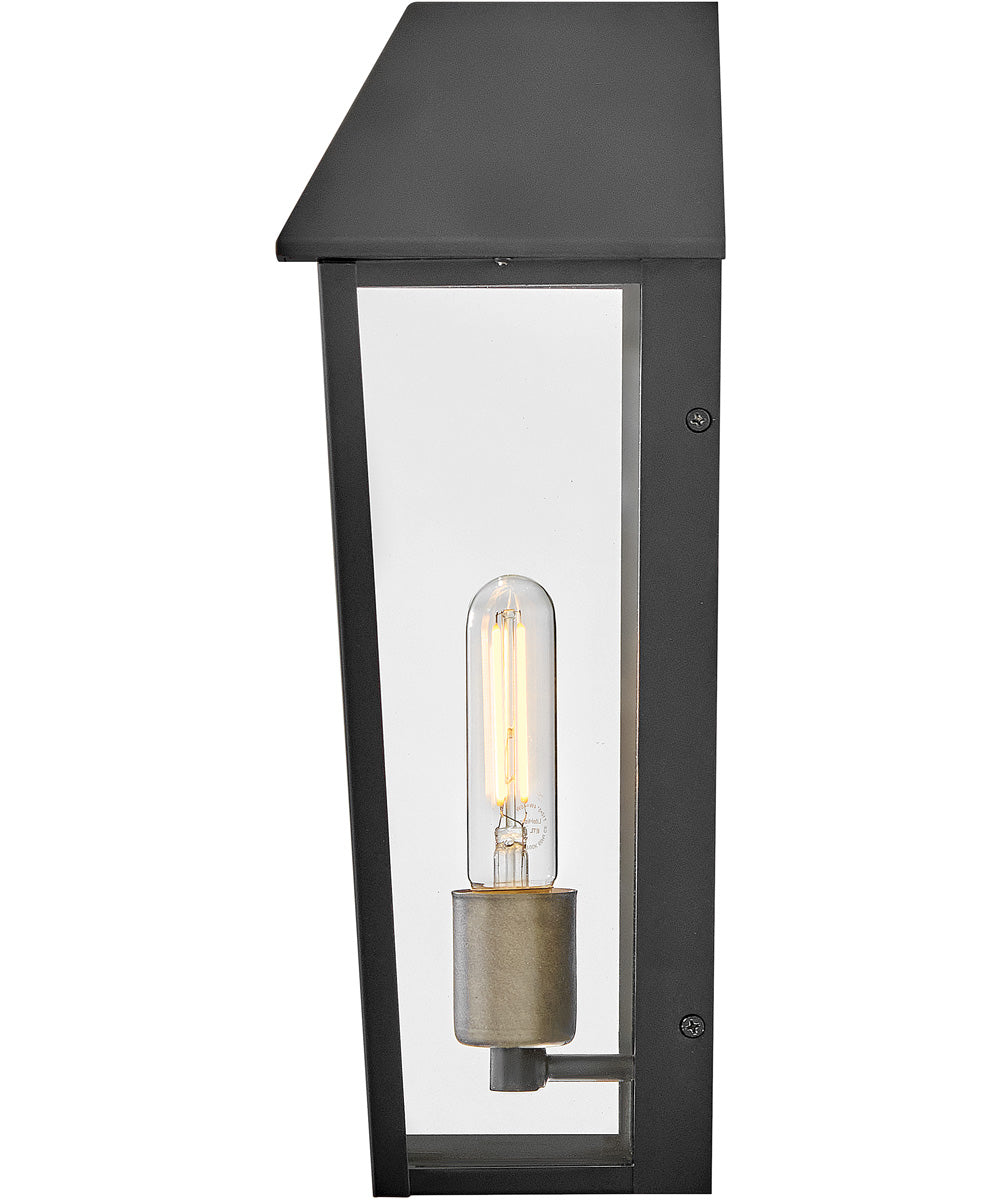 Maclin 1-Light Medium Wall Mount Lantern in Black