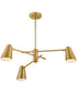 Birdie 3-Light Medium Convertible Mobile Single Tier Chandelier in Lacquered Brass