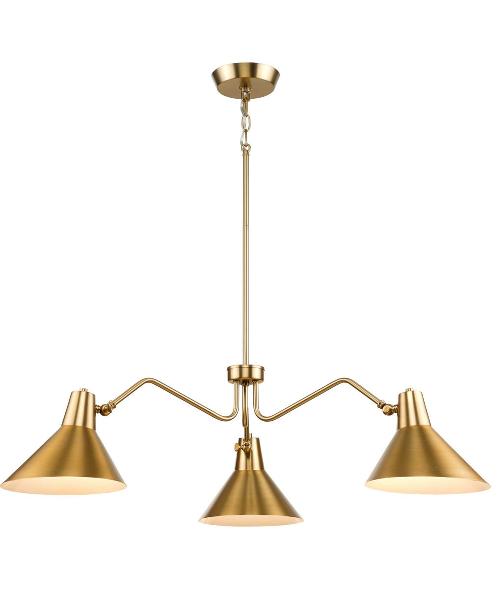 Trimble 3-Light Chandelier Brushed Bronze