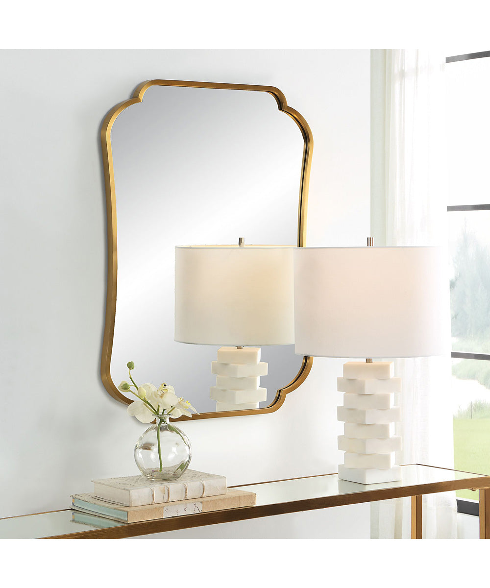 Athena Brushed Brass Mirror