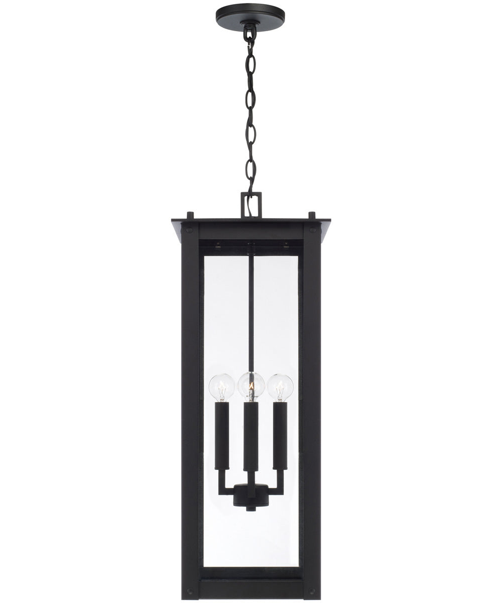 Hunt 4-Light Outdoor Hanging-Lantern Black