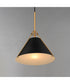 Lucas Single Pendant Black / Natural Aged Brass