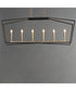 Melrose 6-Light Linear Pendant Black / Natural Aged Brass