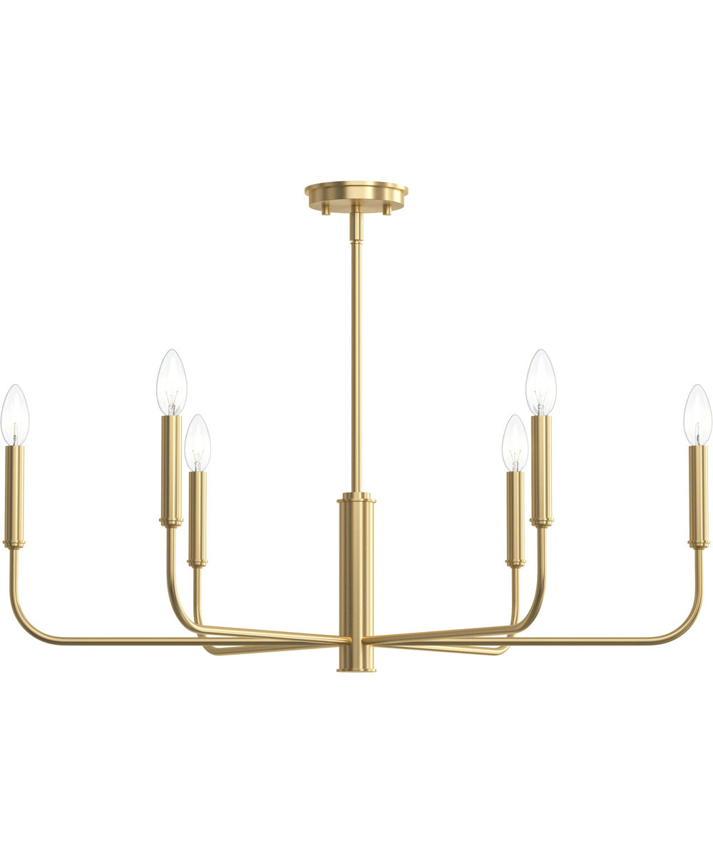 Reines 6-Light Large Chandelier Brushed Gold