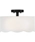Bliss 2-Light Medium Semi-Flush Mount in Black