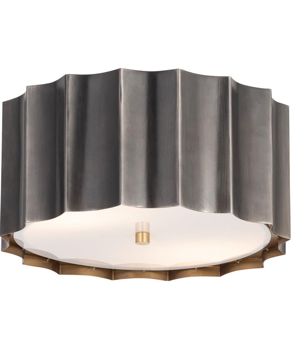 Allegra Flush Mount Gunmetal / Gold
