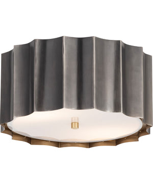 Allegra Flush Mount Gunmetal / Gold