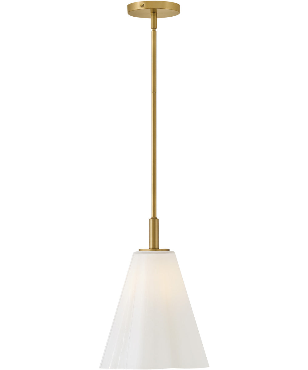 Honey 1-Light Small Pendant in Lacquered Brass