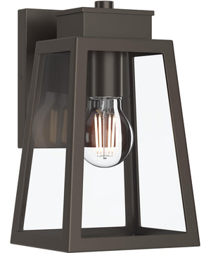 Hedry Small Outdoor Wall Lantern with Clear Glass Panels Antique Bronze