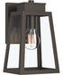 Hedry Small Outdoor Wall Lantern with Clear Glass Panels Antique Bronze