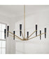 Enzo 8-Light Chandelier Aged Brass and Black