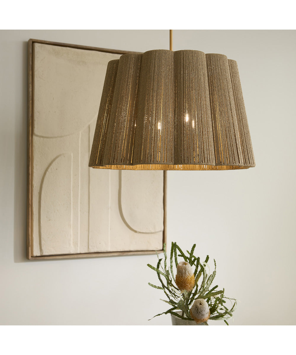 Anton 3-light Pendant Brushed Brass