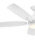 56" Tranquil 5-Blade Ceiling Fan White Finish with Integrated LED Light and Remote