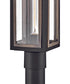 Shaw 1-Light Medium Post Mount Lantern in Black