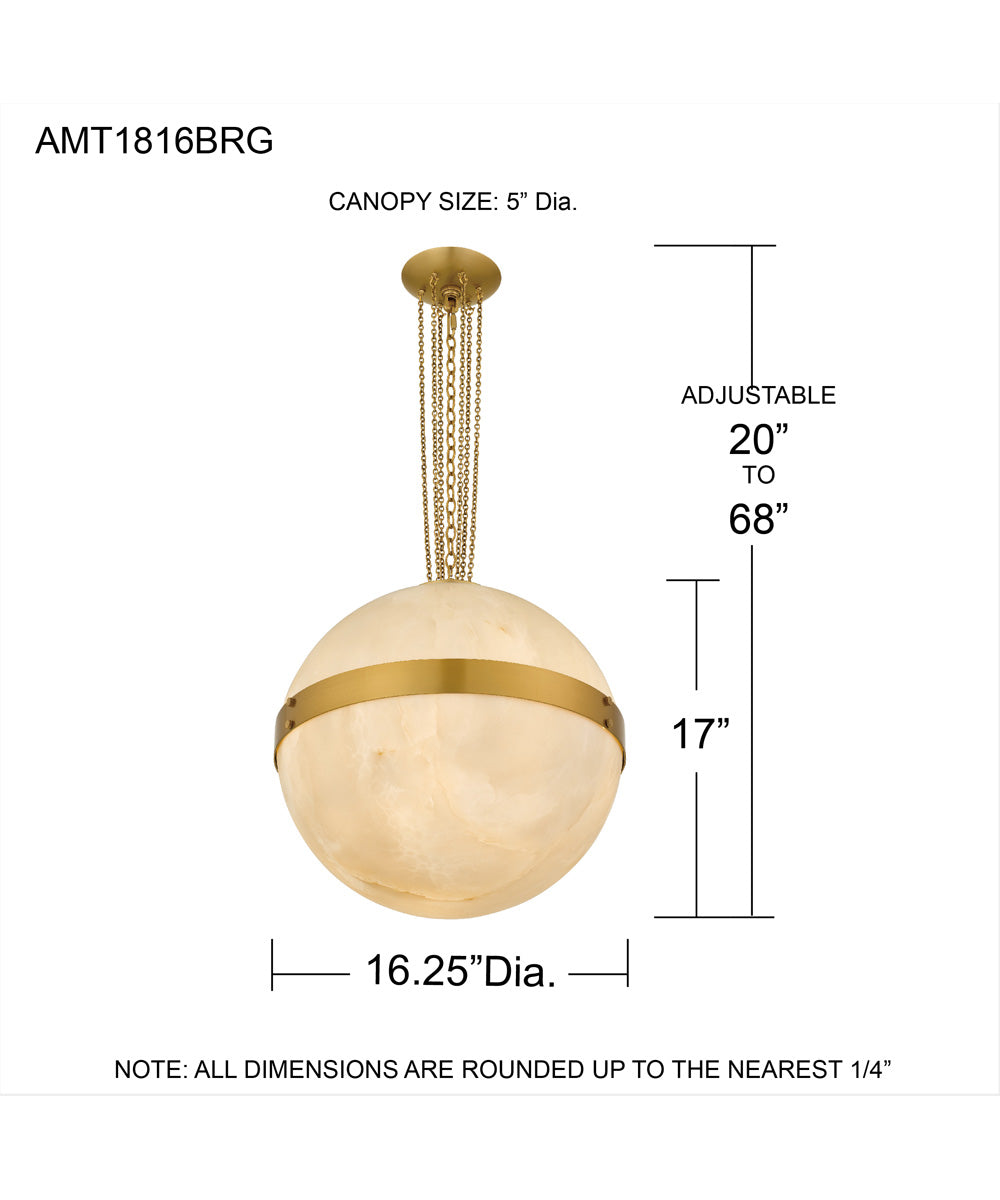 Amato 3-light Pendant Brushed Gold