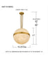 Amato 3-light Pendant Brushed Gold