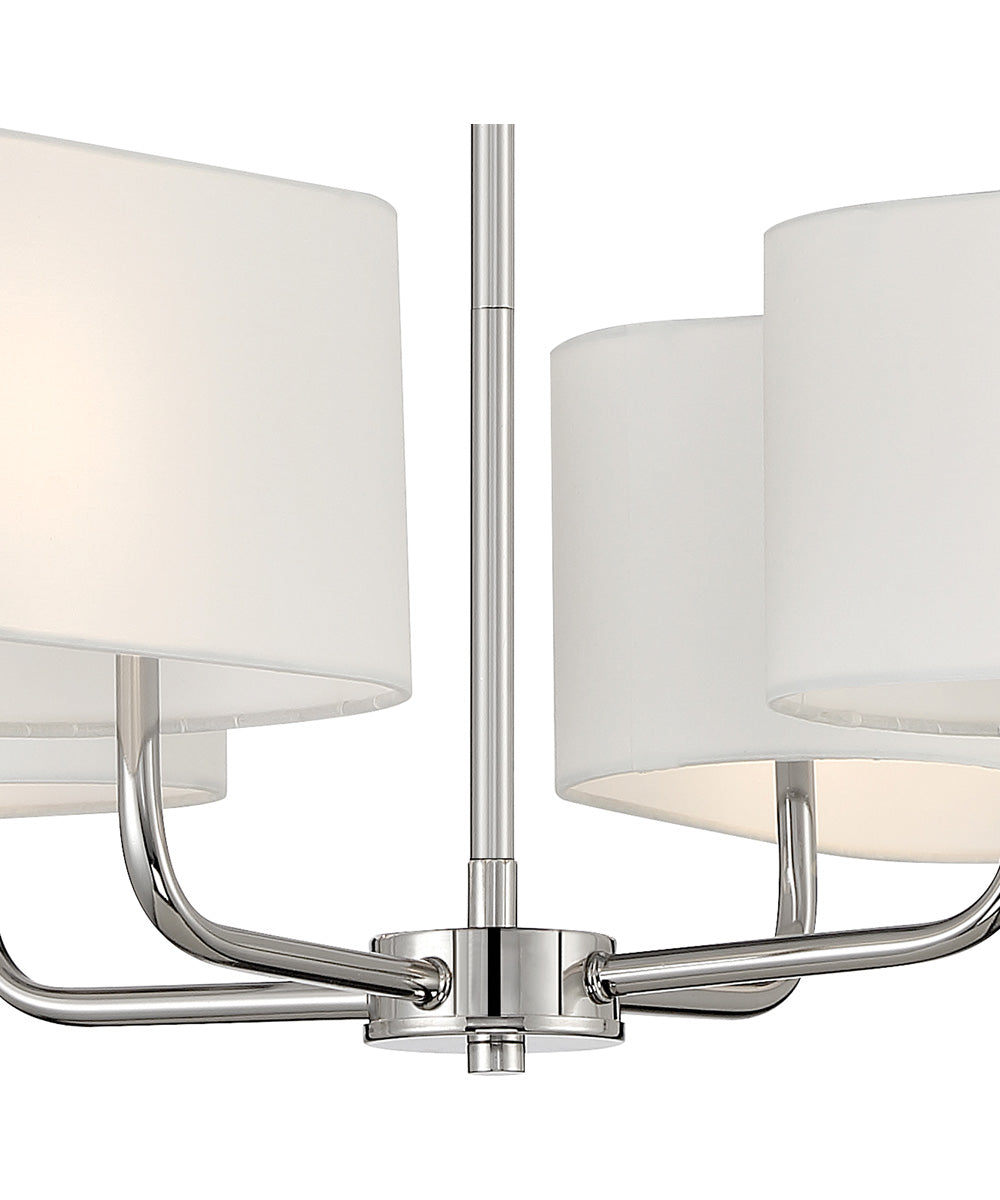 Midtown 4 Light Chandelier Polished Nickel