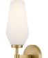 Gio 2-Light Large Two Light Sconce in Lacquered Brass