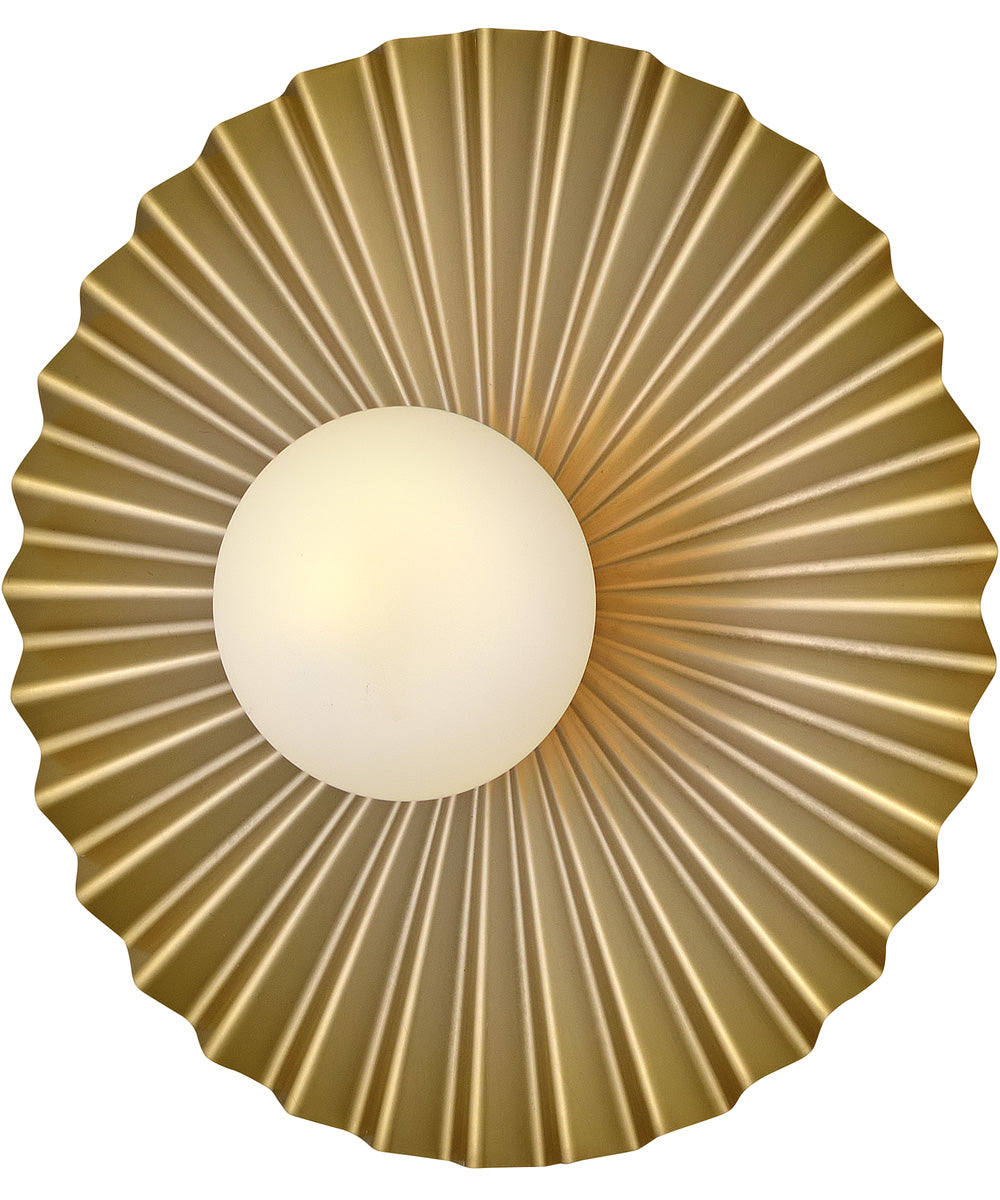 Stevie 1-Light Medium Flush Mount in Lacquered Brass