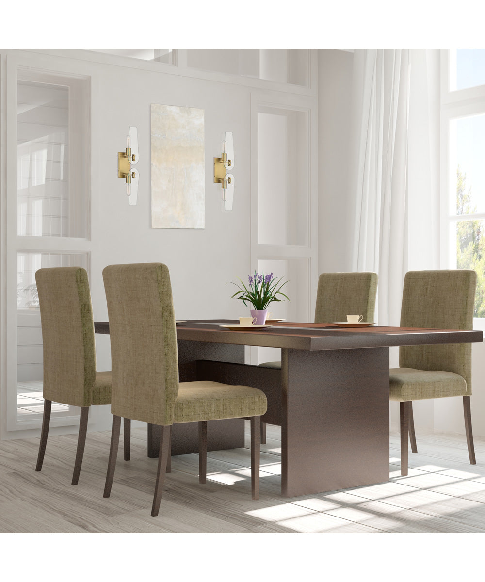 Bergen Beach 2 Light Wall Sconce Brushed Gold