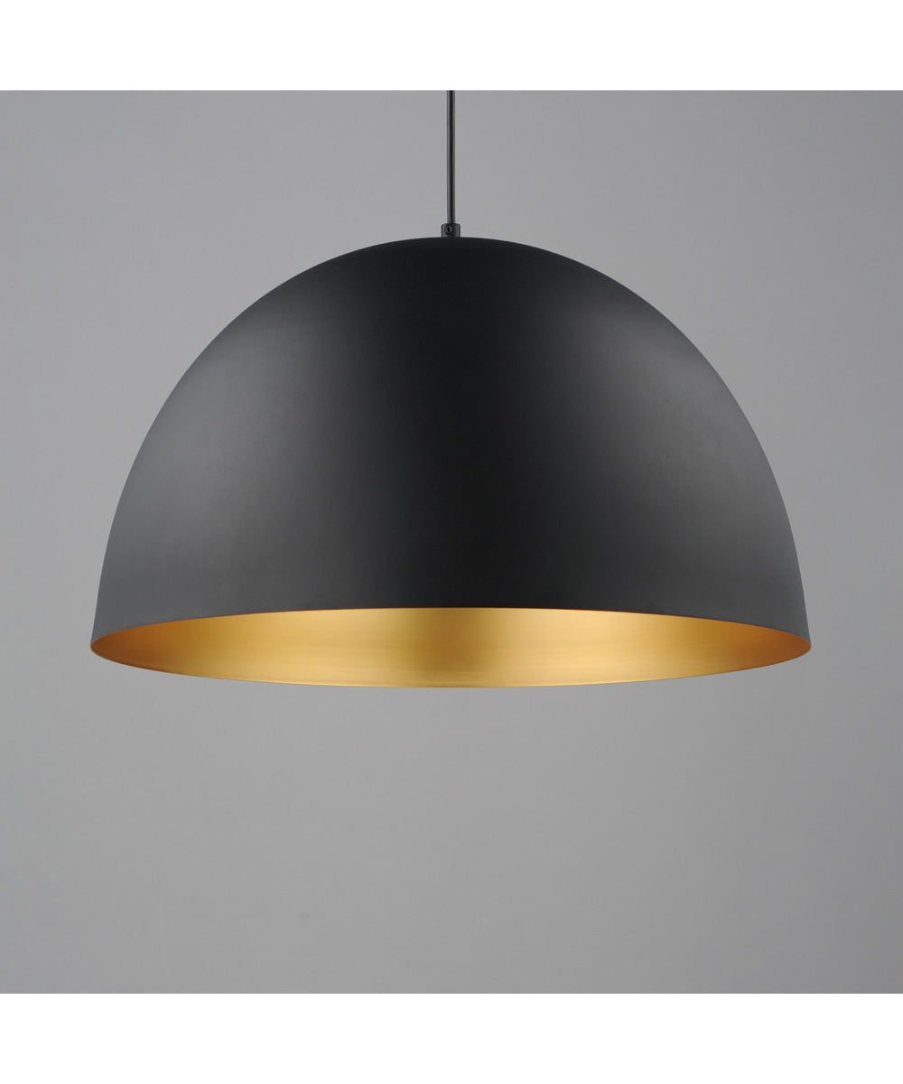 Tova 20 inch Pendant Black / Gold