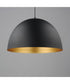 Tova 20 inch Pendant Black / Gold