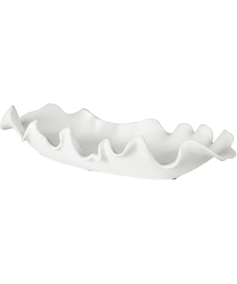 Ruffled Feathers Modern White Bowl