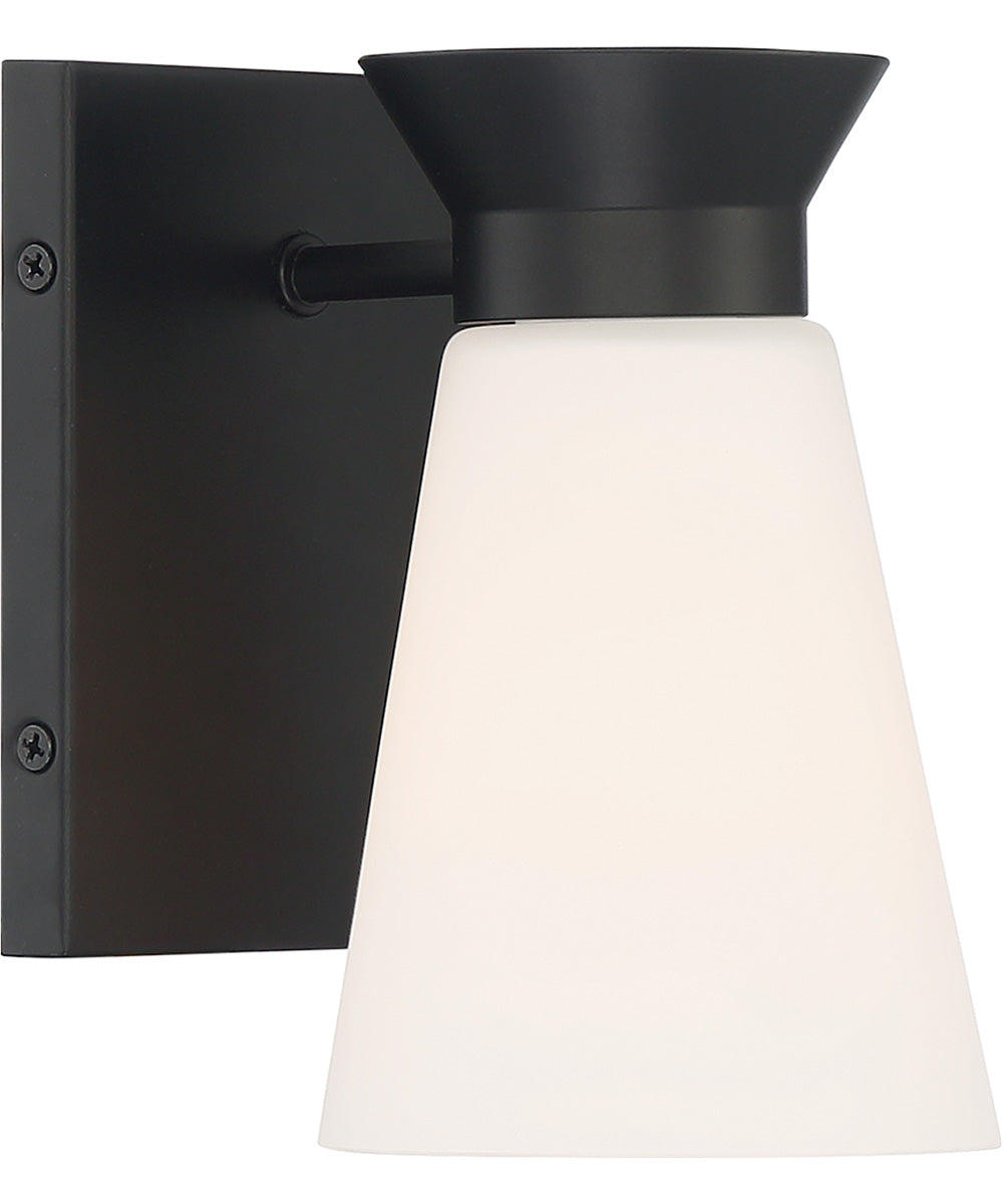 5"W Caleta 1-Light Vanity & Wall Black