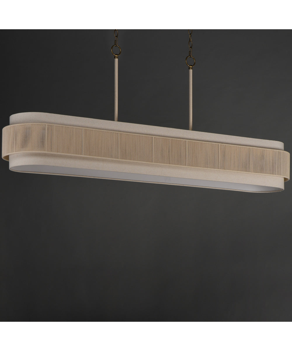 Seacliff 7 Light Linear Pendant Natural Aged Brass