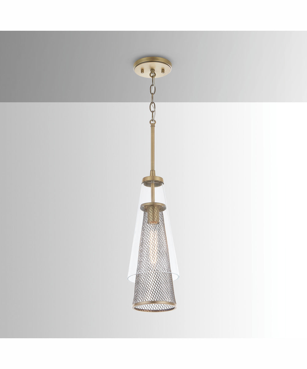 Abbott 1-Light Pendant Aged Brass