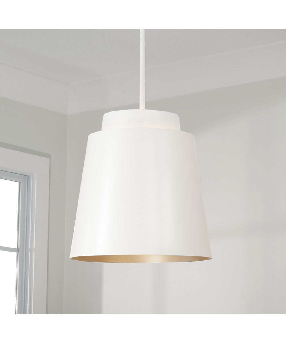 Pratt 1-Light Pendant Matte White