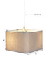 2 Light Swag Plug-In Pendant 12"w Rounded Corner Square Oatmeal Drum Shade with Diffuser, White Cord