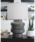 Wahida Poly Table Lamp Distressed Black