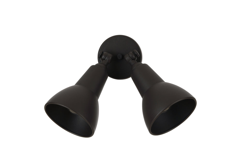 Flood Light 2-Light Outdoor Lighting Dark Textured Bronze