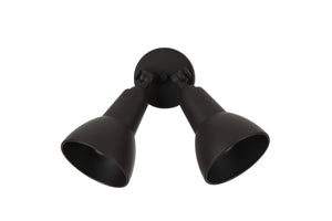 Flood Light 2-Light Outdoor Lighting Dark Textured Bronze