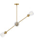 Livie 4-Light Medium Convertible Mobile Single Tier in Lacquered Brass