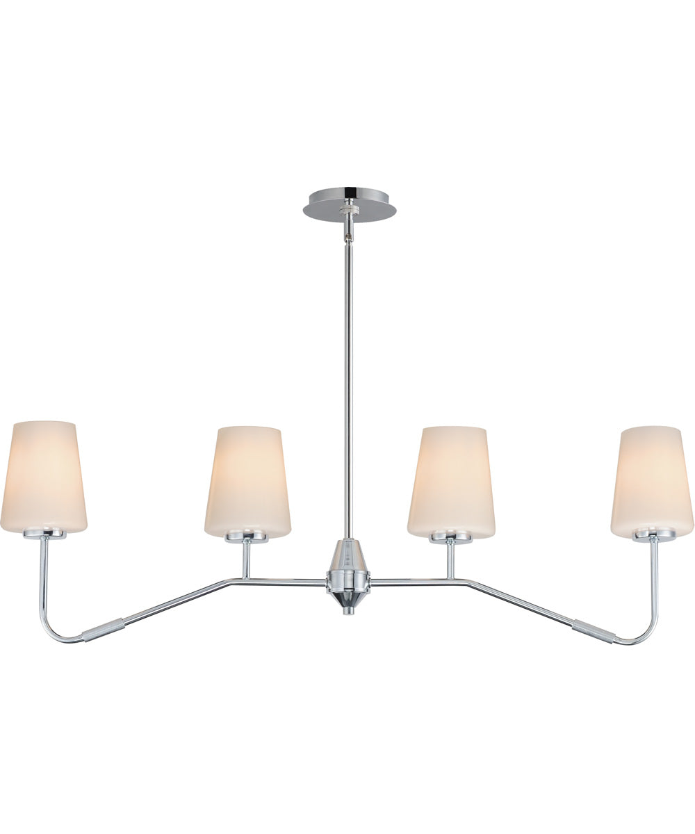 Durham 4-Light Linear Chandelier Polished Chrome