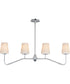 Durham 4-Light Linear Chandelier Polished Chrome