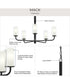 Mack 5-Light Chandelier with Layered Glass Shades Matte Black