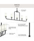 Mack 5-Light Linear Chandelier with Layered Glass Shades Matte Black