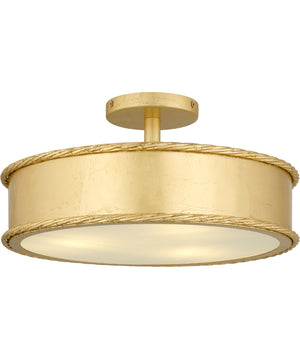 Mara 3-light Semi Flush Mount Gold Leaf