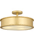 Mara 3-light Semi Flush Mount Gold Leaf