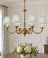 3x6x5 White Butcher Linen Empire 7/8" Candle Clip Hardback Lampshade