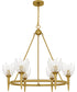 Shea 6-light Chandelier Brushed Gold